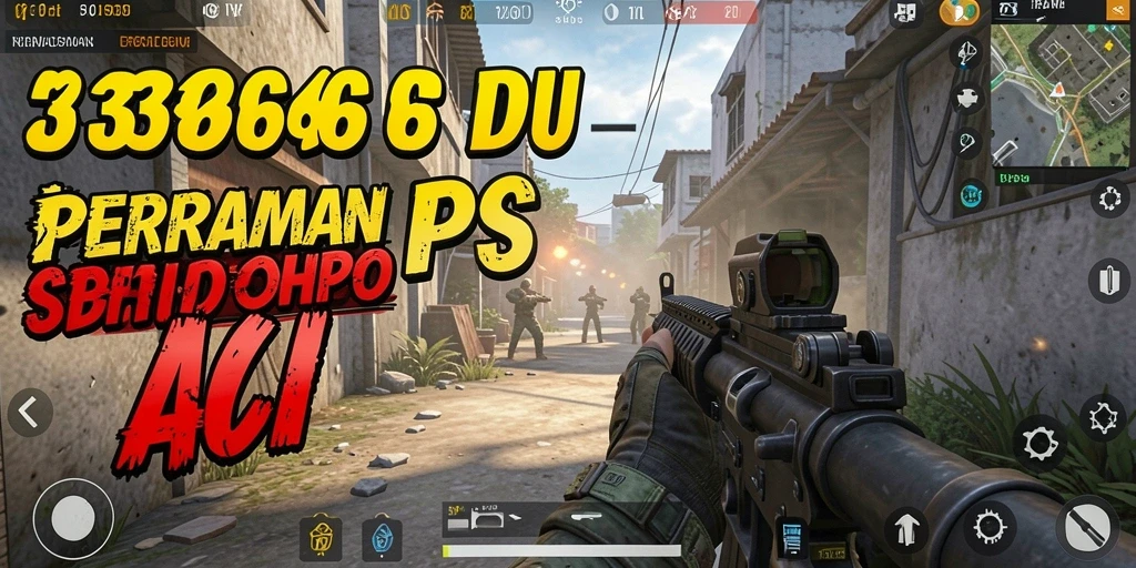 Tampilan gameplay menegangkan dalam permainan FPS penuh aksi.