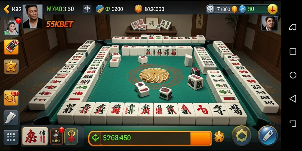 Screenshot menunjukkan pengalaman bermain Mahjong yang seru dan interaktif.