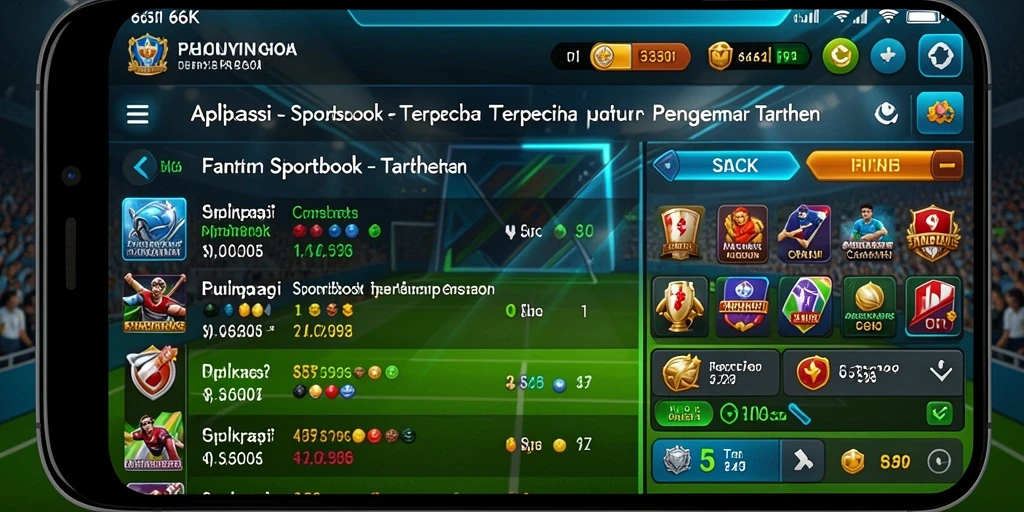 Screenshot utama 66K menampilkan tampilan taruhan olahraga yang menarik.