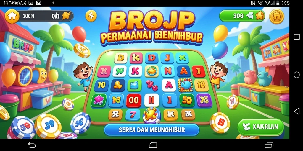 Tampilan gameplay seru dari BROJP yang penuh warna dan interaktif.