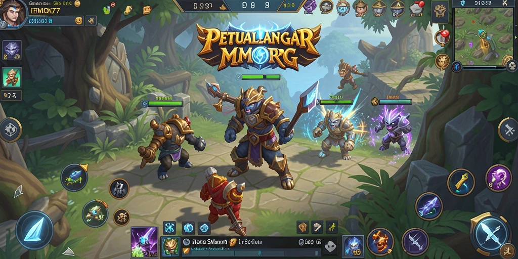 Tampilan gameplay EMON77 dengan aksi seru dan dunia yang luas.