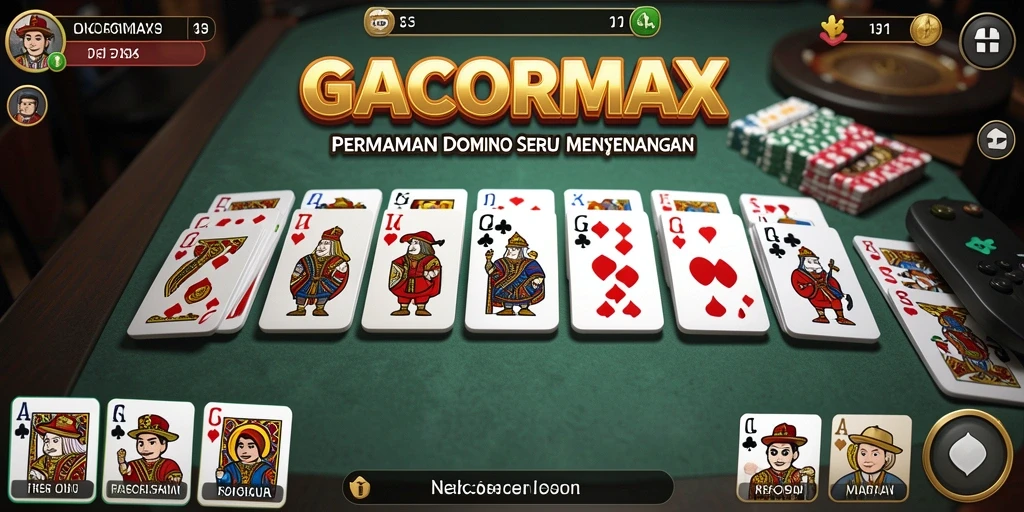 Screenshot gameplay GACORMAX menampilkan suasana seru bermain Domino.