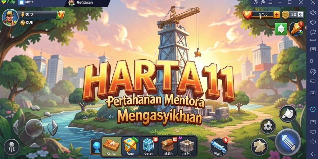 Tampilan mendebarkan dari gameplay Tower Defense di HARTA11.