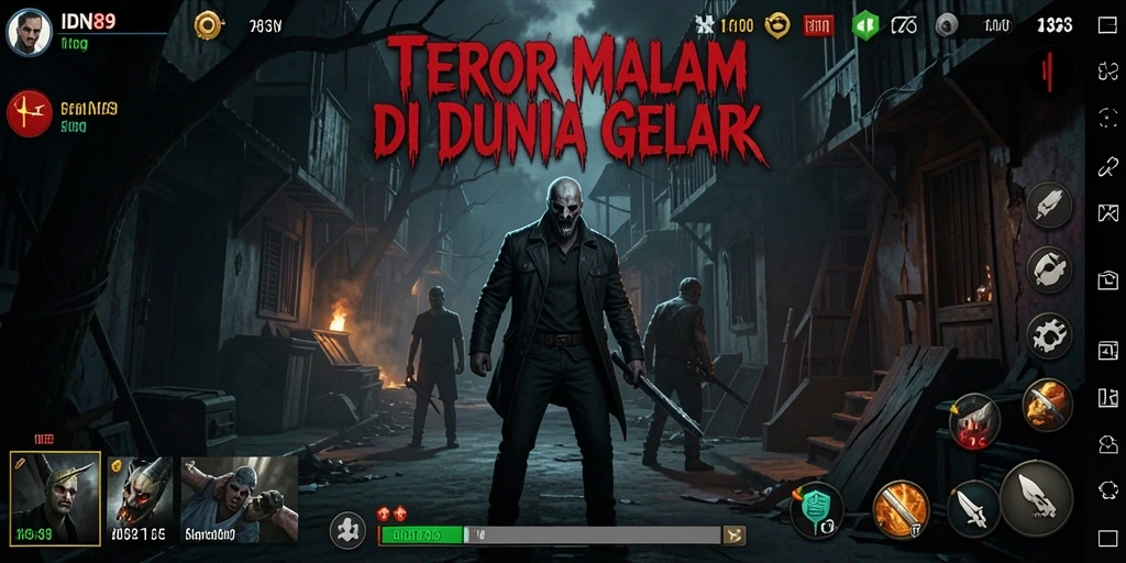 Screenshot menunjukkan suasana menyeramkan saat gameplay IDN89.