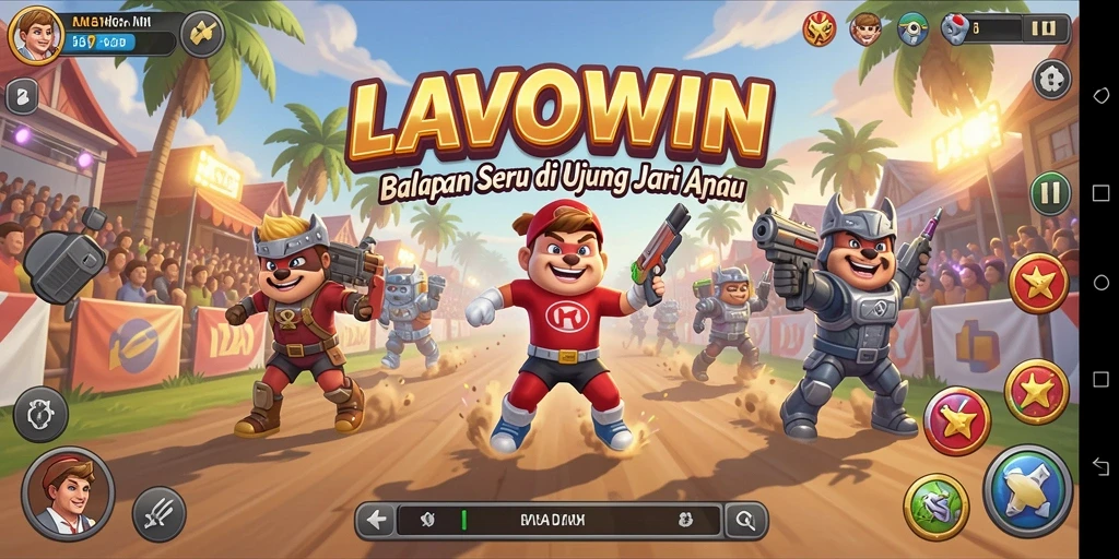 Screenshot gameplay LAVOWIN yang mendebarkan dan penuh aksi.