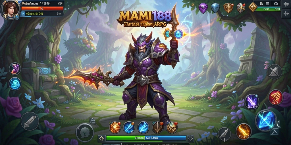 Screenshot gameplay ARPG MAMI188 yang epik dan menakjubkan.
