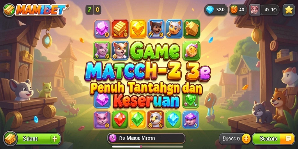 Tampilan gameplay seru MAMIBET dalam aksi Match-3.