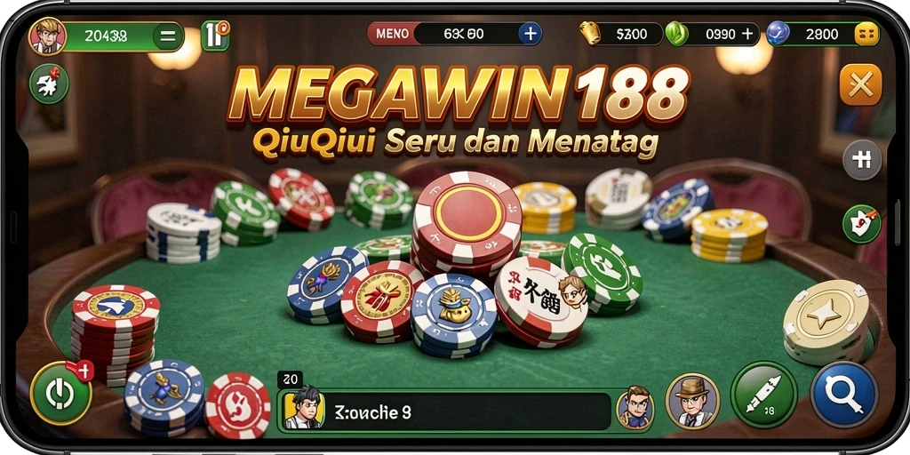 Tampilan gameplay QiuQiu yang menarik dan interaktif di MEGAWIN188.