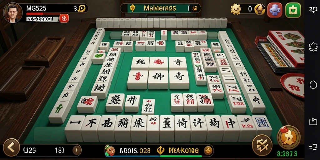 Tampilan gameplay Mahjong yang menarik dan menantang di MG525.