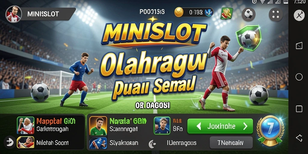 Gameplay seru MINISLOT dengan berbagai mode olahraga.
