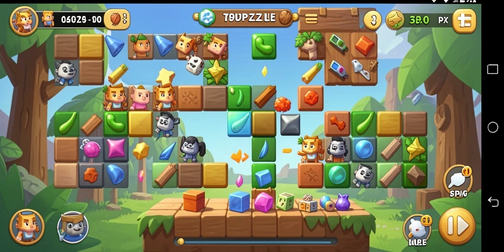 Tangkapan layar gameplay PP7 menunjukkan tantangan puzzle yang menarik.