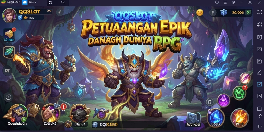 Tangkapan layar QQSLOT menampilkan aksi petualangan RPG yang mendebarkan.