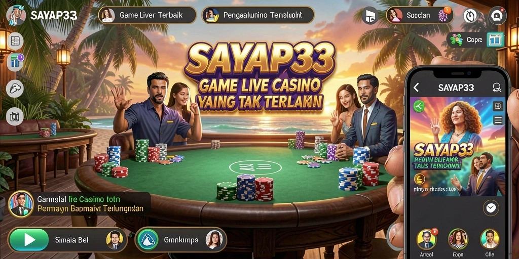 Tampilan menarik gameplay Live Casino SAYAP33 dengan dealer profesional.