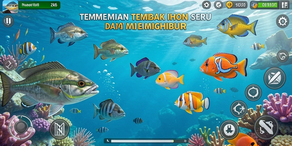 Tampilan menarik dari gameplay Tembak Ikan ZK6.