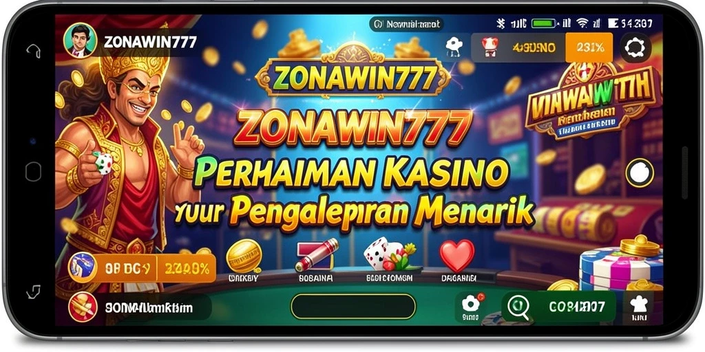 Tampilan menarik dari gameplay ZONAWIN777 di aplikasi Kasino.